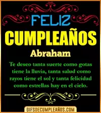 GIF Frases de Cumpleaños Abraham